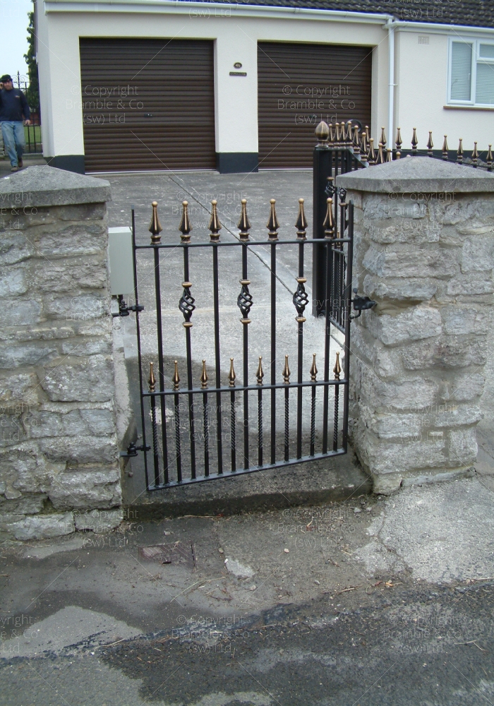 Small gate to front of house, Puriton, Somerset.